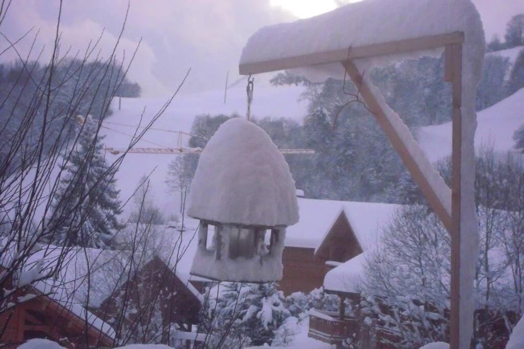 A4 Km De Megeve Tres Joli Studio Avec Jacuzzi ,Vue Sur Les Montagnes Au Calme Praz-sur-Arly Exterior foto